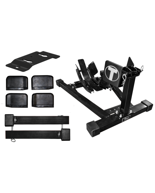 Titan Bulldog Moto Cradle Wheel Chock Kit - Black